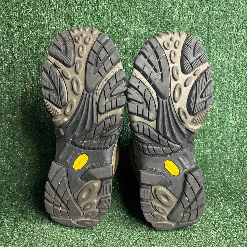 Merrell Moab 2 Mid Waterproof Suede Mesh Vibram Hiking Boot Earth Mens 10 Wide